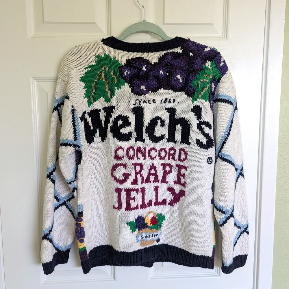 Vintage the eagle's eye Welch's Grape Jelly cardigan size S